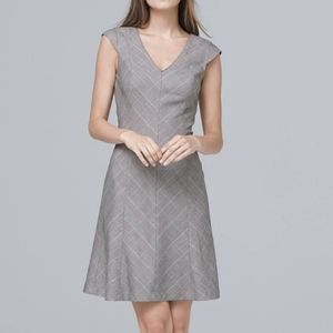 WHBM Aline sleeveless plaid dress